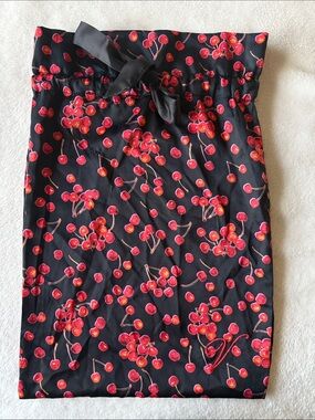 Victoria's Secret Drawstring Black Bag Cherries